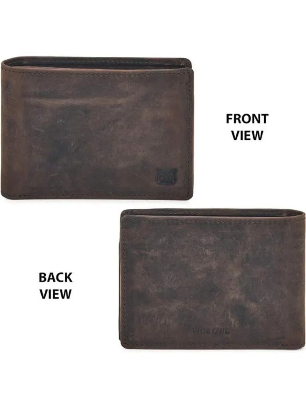 Mens Leather Wallet Bifold RFID Blocking Slim Minimalist Front Pocket Gift